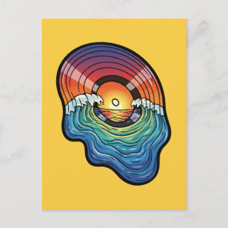 Postal Retro Sunset Wave Vinyl Aesthetic