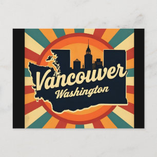 Postal Retro Vancouver Estado de Washington