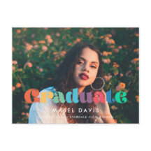 Retro vintage 70s Foto graduada 2025