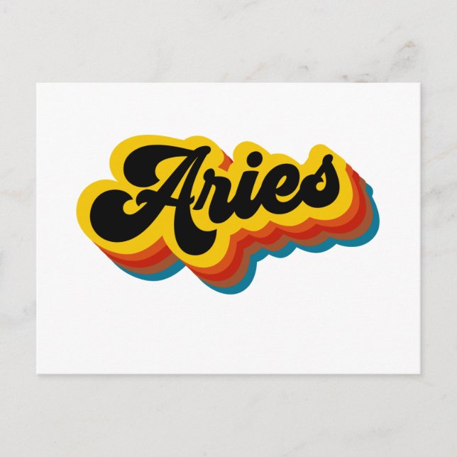 Postal Retro Vintage Aries (Anverso)