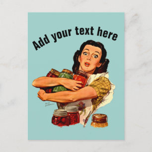 postal retro vintage chica Por supuesto que puedo