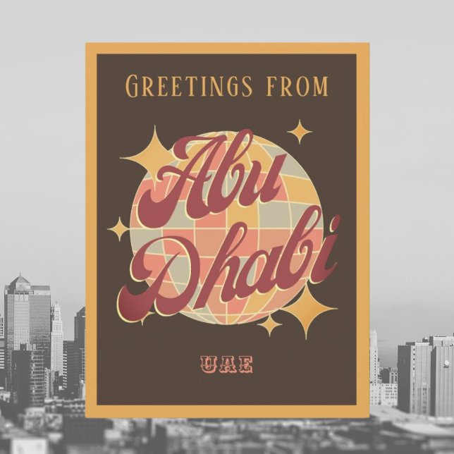 Postal retro vintage de Abu Dhabi (Subido por el creador)