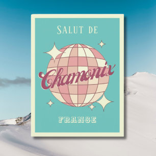 Postal retro vintage de Chamonix France