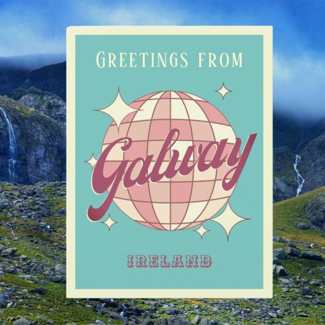 Postal retro vintage de Galway Ireland (Subido por el creador)