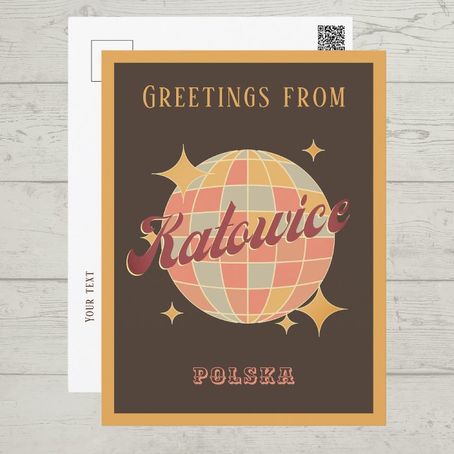 Postal retro vintage de Katowice City (Subido por el creador)