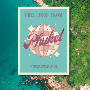 Postal retro vintage de las vacaciones de Phuket T
