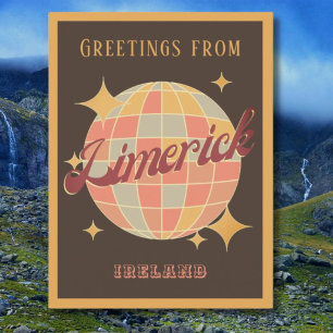 Postal retro vintage de Limerick City Ireland