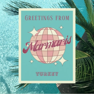 Postal retro vintage de Marmaris Turkey