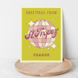 Postal retro vintage de Saint St Tropez