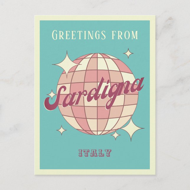 Postal retro vintage de Sardigna (Anverso)