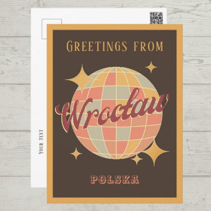 Postal retro vintage de Wroclaw City