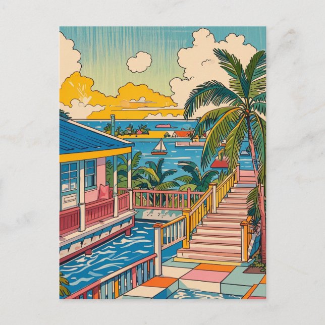 Postal retro vintage Florida (Anverso)