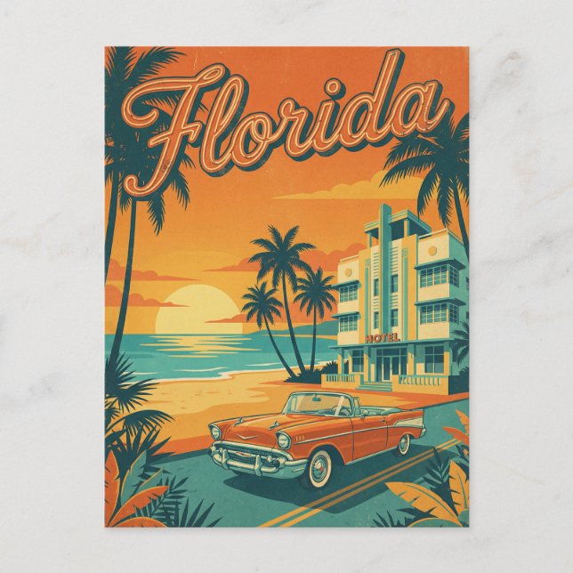 Postal retro vintage Florida Postcard (Anverso)