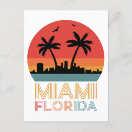 Postal Retro Vintage Miami Florida