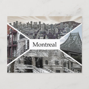 Postal Retro vintage Montreal Canada