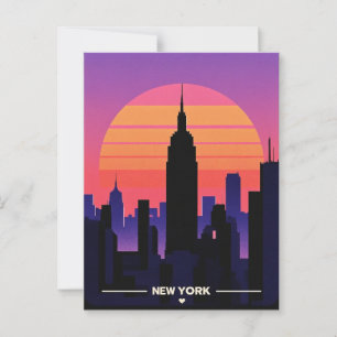 Postal retro vintage New York