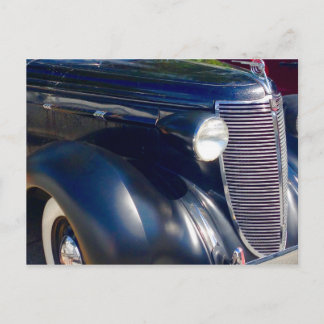 Postal Retro Vintage Old Black Automobile Car Blank Card