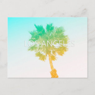 Postal Retro Vintage Ombre Los Angeles Post Card