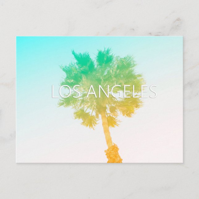 Postal Retro Vintage Ombre Los Angeles Post Card (Anverso)