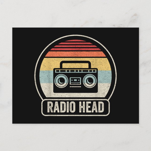 Postal Retro Vintage Radio Head (Anverso)