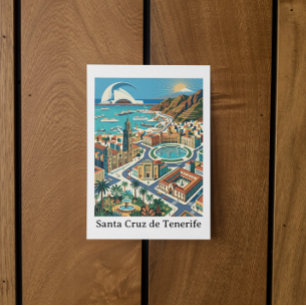 Postal Retro Vintage Santa Cruz de Tenerife Ciudad