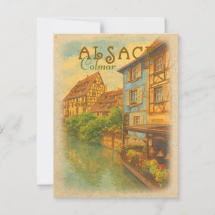 Postal Retro Vintage Viajes - Colmar Alsacia Francia