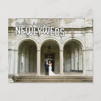 Postal Retro Vintage Wedding Thank You Post Card