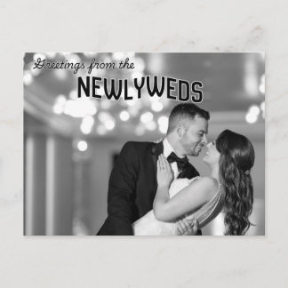 Postal Retro Vintage Wedding Thank You Post Card