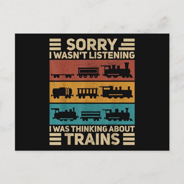 Postal Retro Wagon Train Lover Modelo Conductor Ferroviar (Anverso)