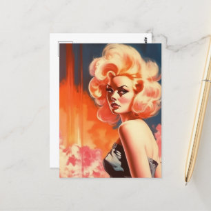 Postal Retro Woman