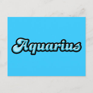 Postal Retro Zodiac Aquarius