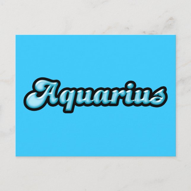 Postal Retro Zodiac Aquarius (Anverso)