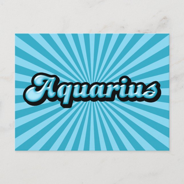 Postal Retro Zodiac Aquarius (Anverso)