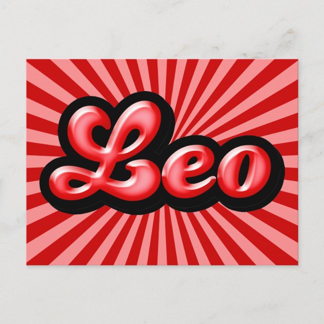 Postal Retro Zodiac Leo (Anverso)
