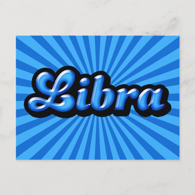 Postal Retro Zodiac Libra (Anverso)