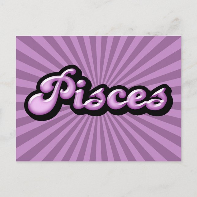 Postal Retro Zodiac Pisces (Anverso)