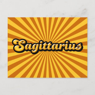 Postal Retro Zodiac Sagittarius