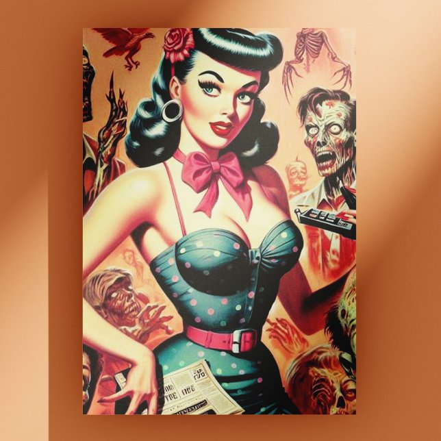 Postal Retro Zombies Pin-up (Subido por el creador)