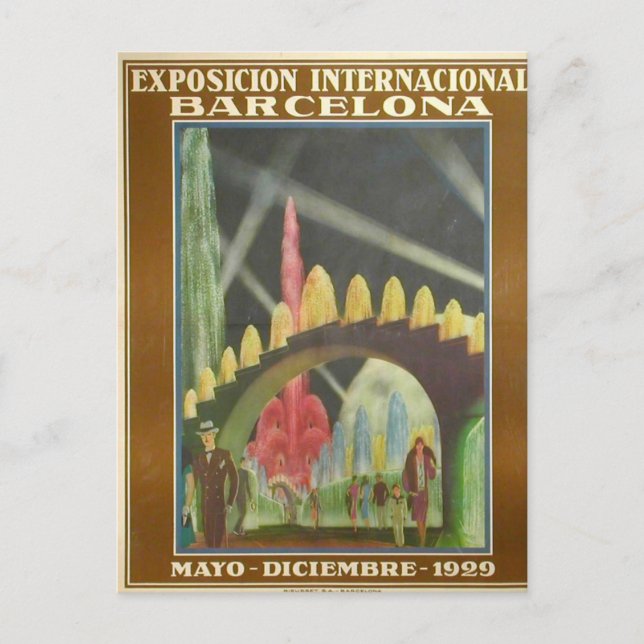 Postal Retrofuturista de la Expo Bcn 1929 (Anverso)