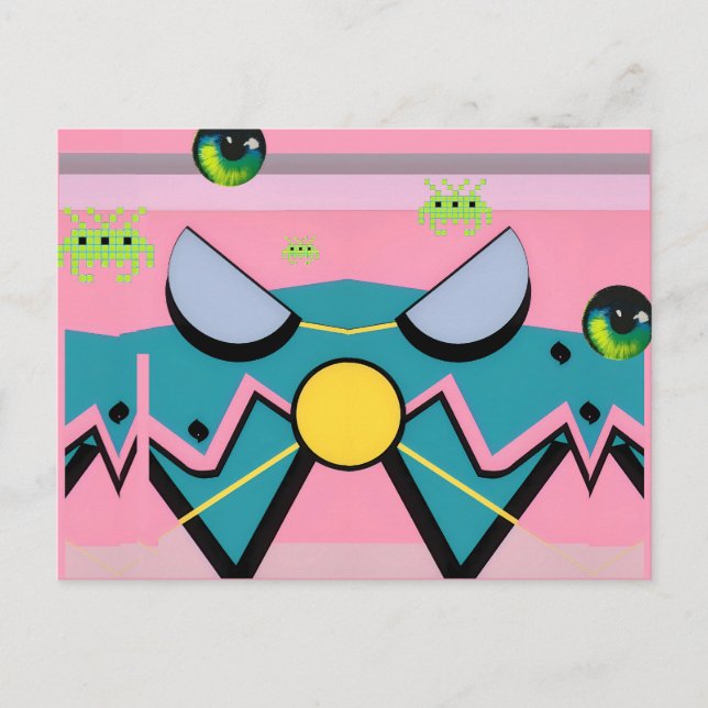 Postal Retroondas de la fama - Ken Gage Art (Anverso)