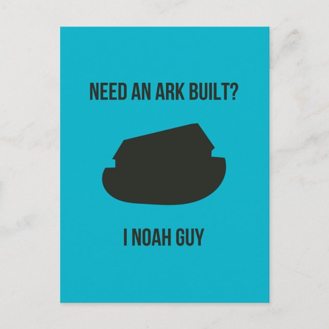 Postal Retruécano del cristiano de la arca de Noah (Anverso)