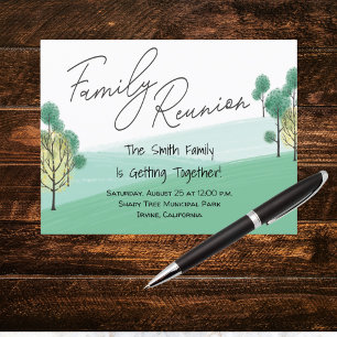 Postal Reunión de árbol familiar
