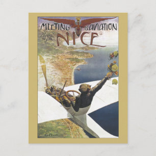 Postal Reunión de Aviación de Vintage