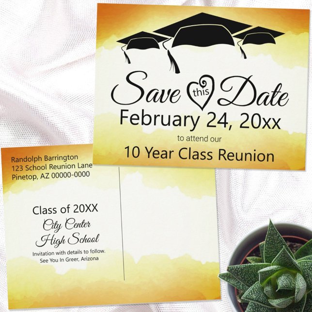 Postal Reunión de clases de acuarela personalizado Guarda (Subido por el creador)