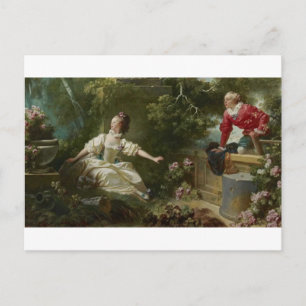 Postal Reunión de Jean Honore Fragonard Postcard