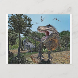 Postal Reunión de Suchomimus y Tyrannosaurus