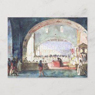 Postal Reunión del Capítulo de la Orden del Templo