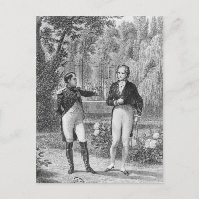 Postal Reunión entre Napoleón I y Benjamín (Anverso)