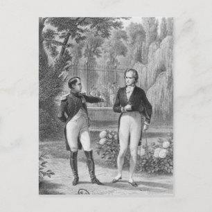 Postal Reunión entre Napoleón I y Benjamín
