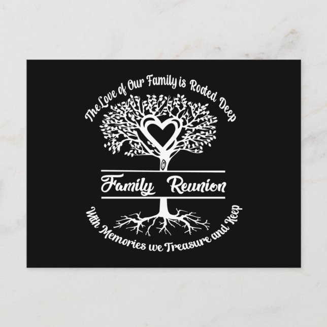 Postal Reunión familiar El Amor De Nuestra Familia (Anverso)